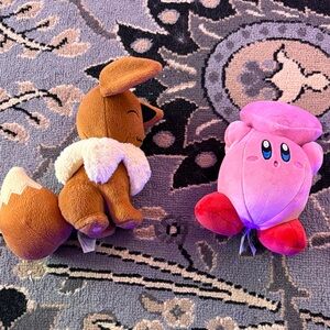 Pokémon Brown and Pink Plush Toys